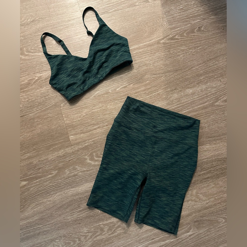 Outdoor Voices Green Bike Shorts